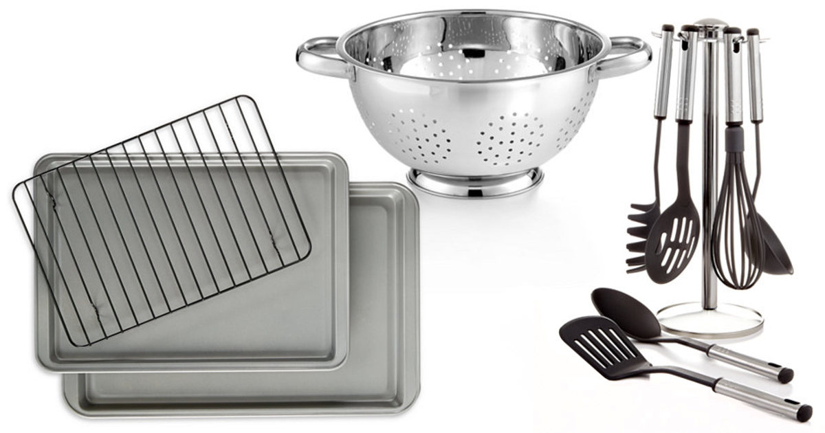 Macy's 10 Off 25+ Purchase = Bakeware Set, Collander AND Utensil Set Under 17 Shipped