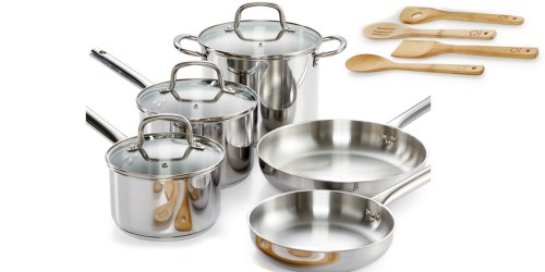 Macy’s: Martha Stewart 12-Piece Stainless Steel Cookware Set Only $39.99 (Regularly $179.99)