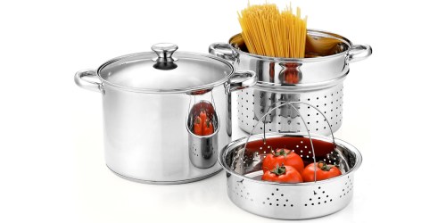 Amazon: Stainless Steel 4-Piece Pasta Cooker Set Only $29.99 (Regularly $39.99) – Best Price