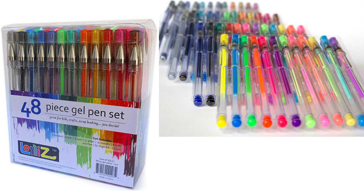 Amazon LolliZ Gel Pens 48 Pen Set As Low As 7.49