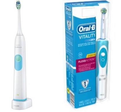 Philips Sonicare 2 and Oral-B Vitality Electric toothbrushes