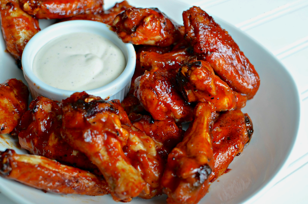 wings with homemade ranch 