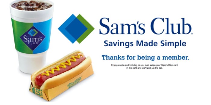 Sam’s Club Members: Possible Free Hot Dog AND Soda (Check Your Inbox)