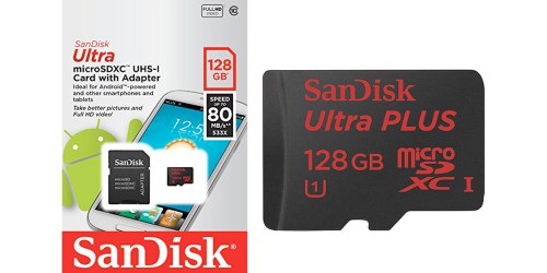 Best Buy: SanDisk Ultra Plus 128GB Memory Card Only $37.99 Shipped (Regularly $179.99)