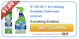 $1/1 Scrubbing Bubbles Bathroom cleaning product coupon
