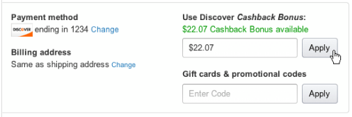Amazon Discover Cashback Bonus
