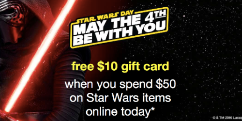 Target.com: Free $10 Gift Card w/ $50 Star Wars Purchase = Nice Buys on LEGO Sets