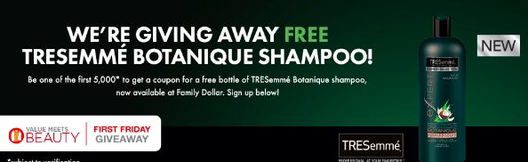 Family Dollar: FREE Bottle of TRESemme Botanique Shampoo Coupon