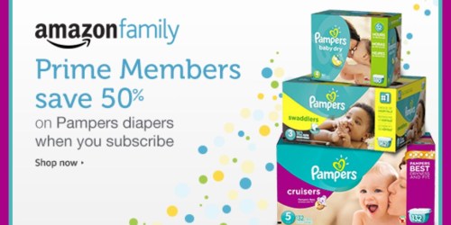 Amazon Family: 30% Off Pampers Diapers Coupon = Baby Dry Diapers Only 9¢ Each