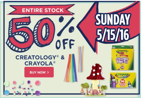 Michael's Crayola and Creatology sale