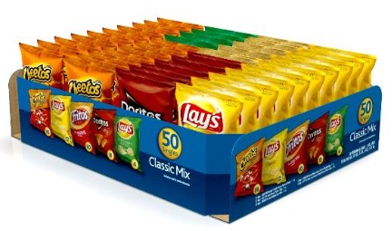 50 Count Box of Frito-Lay Classic Mix Variety Packs