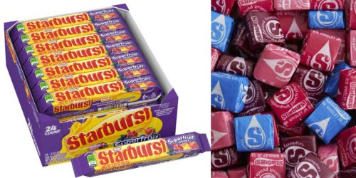Amazon: 24 Packs Of Starburst Fruit Chews Only $9.44 Shipped (Just 39¢ Per Pack)