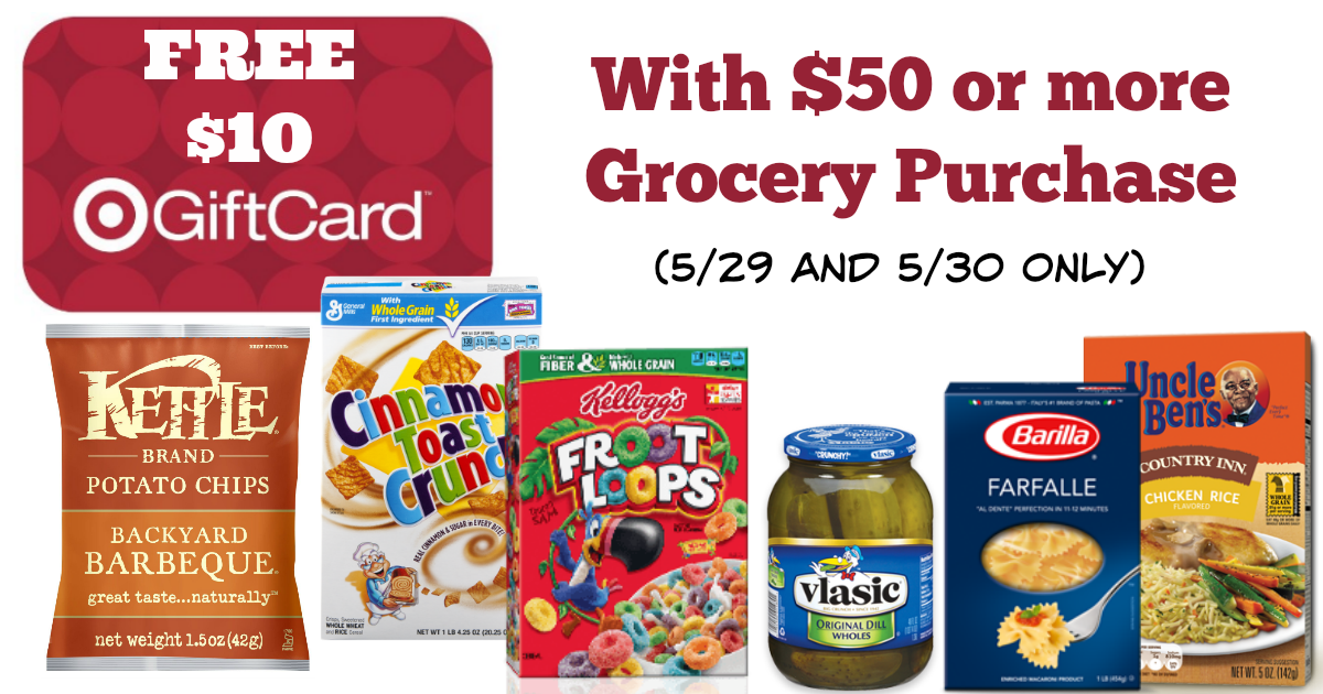 Target: FREE $10 Target Gift Card With $50 Grocery Purchase (5/29 and 5 ...