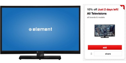 Target: Rare 10% Off ALL Televisions Cartwheel Offer