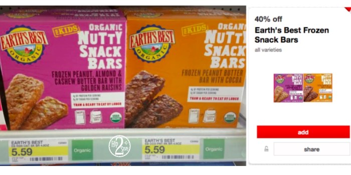 Earth’s Best Organic Frozen Snack Bars