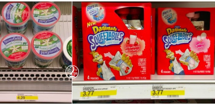 Stonyfield and Dannon at Target