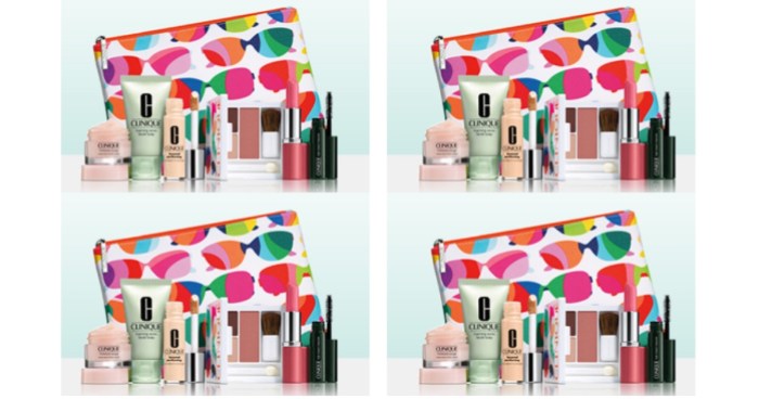 FREE Deluxe Clinique 7-Piece Makeup gift bag