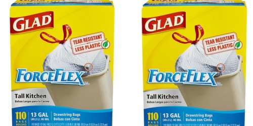 Home Depot: Glad Kitchen Drawstring Trash Bags 110-Count Only $9.88 (Regularly $15.97)
