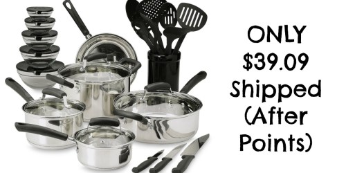 Sears: 25-Piece Cookware Set Only $39.09 Shipped (After Points) – Graduation Gift Idea