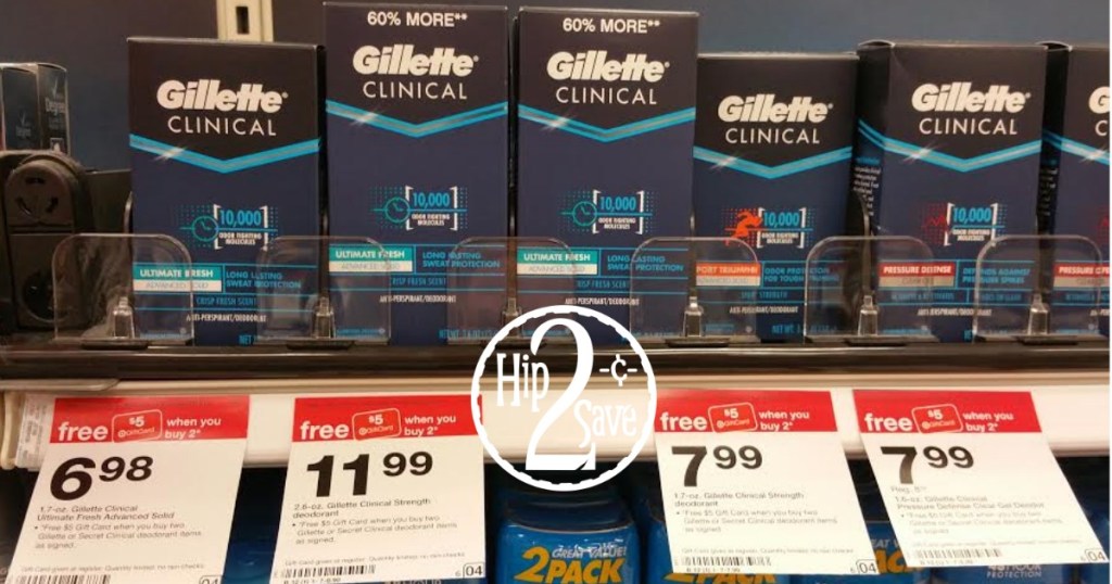 Gillette Clinical Deodorant Target