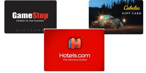 $100 Cabela’s Gift Card Only $85, $100 Hotels.com Gift Card Only $90 + More
