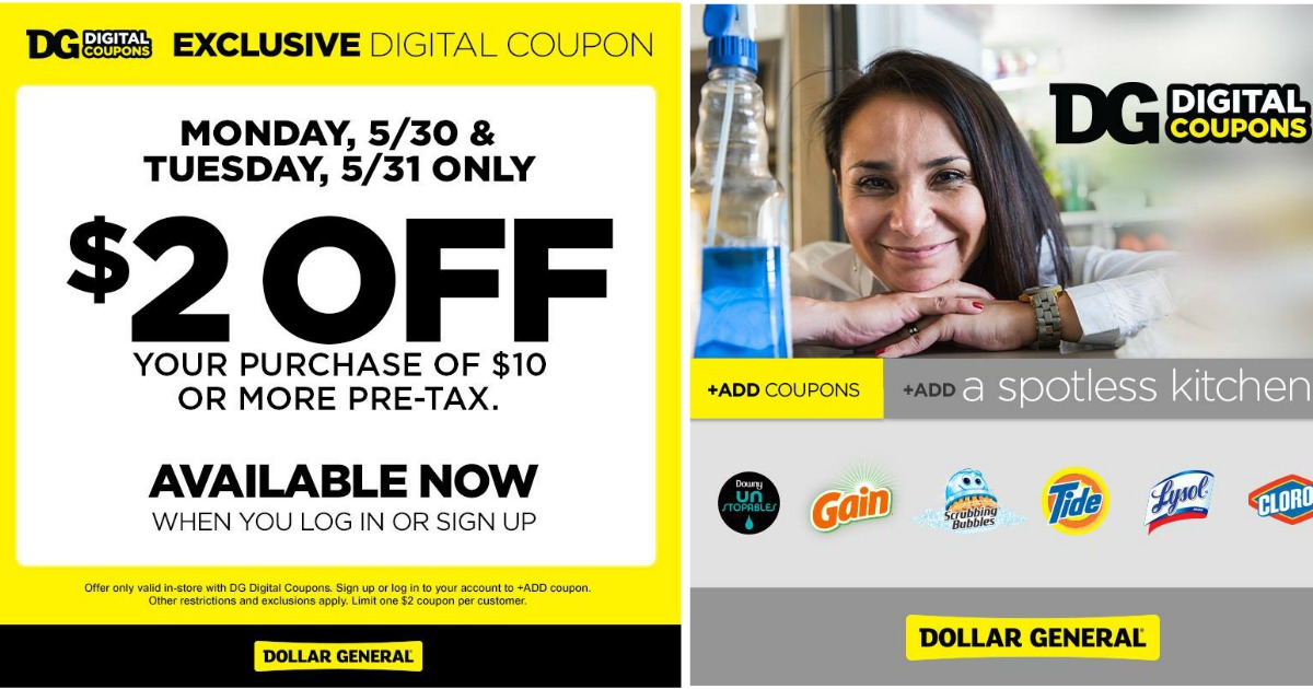 Dollar General 2 Off 10 Purchase eCoupon + Free Charmin Toilet Paper