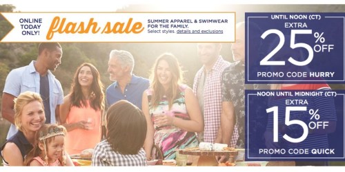 Kohl’s.com: Extra 25% Off Summer Apparel AND Swimwear (ONLY Until Noon CT TODAY)
