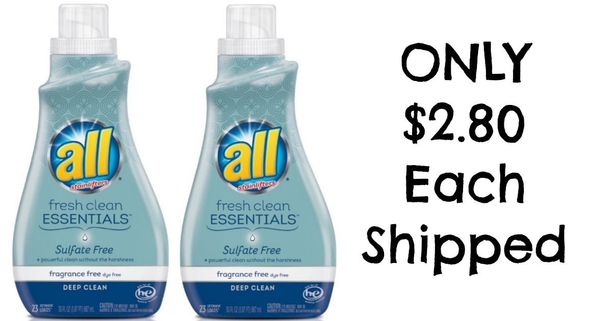 Amazon All Fresh Clean Essentials Laundry Detergent ONLY 2.80 Each