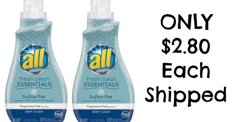 Amazon: All Fresh Clean Essentials Laundry Detergent ONLY $2.80 Each Shipped