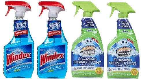 windex and scrubbing bubbles products