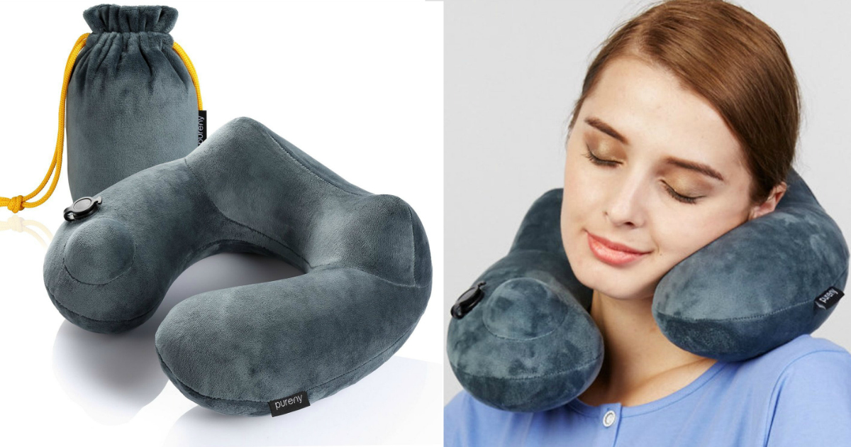 Amazon Soft Inflatable Travel Neck Pillow Only 14.99 (Regularly 49.