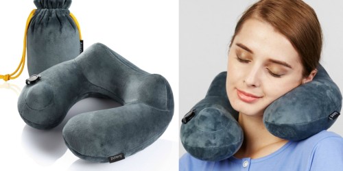 Amazon: Soft Inflatable Travel Neck Pillow Only $14.99 (Regularly $49.99)