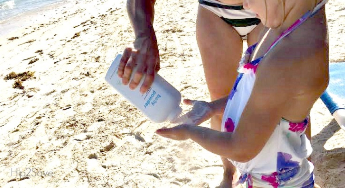 Baby Powder Trick for the Beach Hip2Save.com