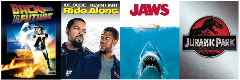 Back to the Future, Ride Along, Jaws and more