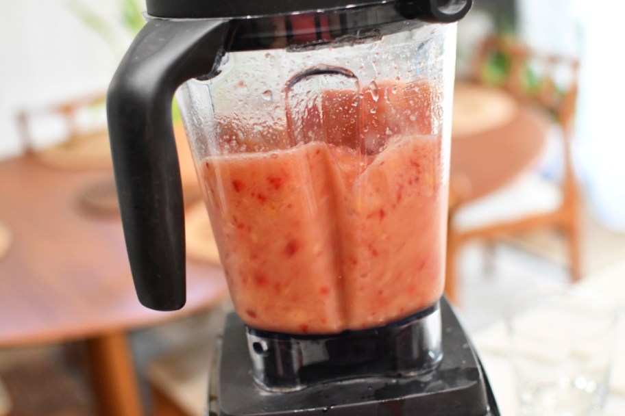 batch of wine smoothies in the blender