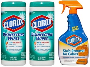 Clorox wipes and clorox 2