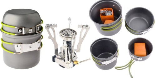 Amazon: Outdoor Camping Stove Cookware Set Only $17.99 (Regularly $39.99)