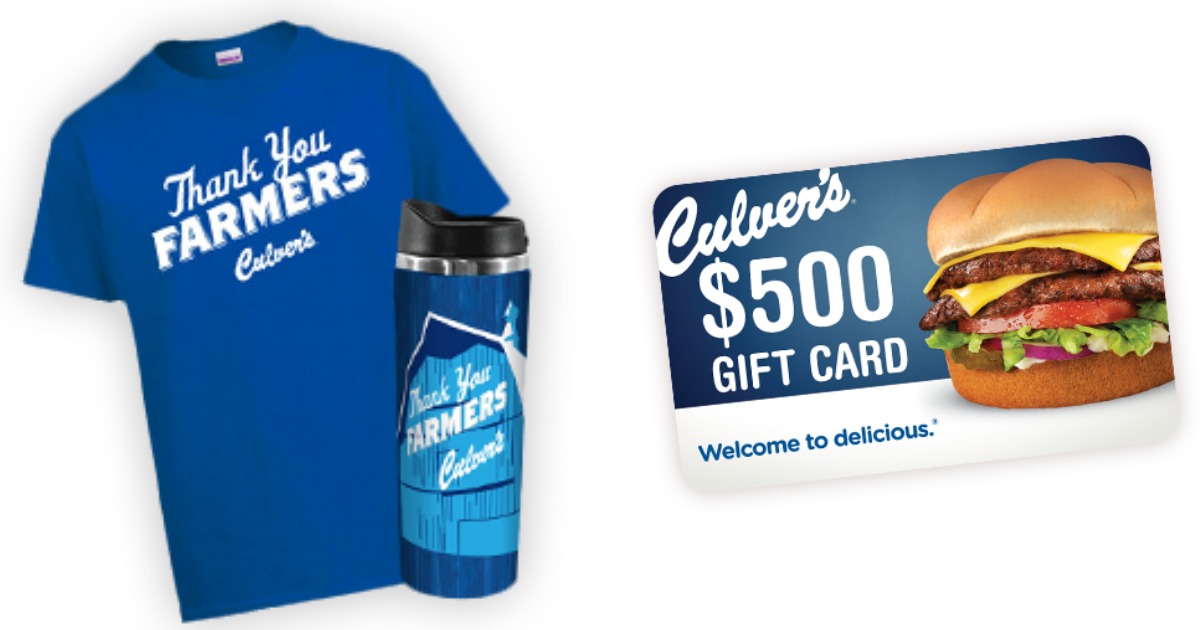 Culver's Sweepstakes Enter to Win a Thank You Farmers TShirt or Mug