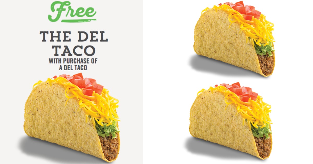 Del Taco: Buy 1 Taco Get 1 Free Coupon - Hip2Save