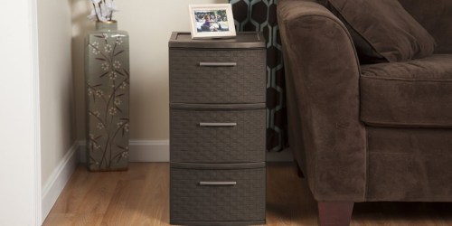 Walmart: TWO Sterilite 3-Drawer Weave Storage Towers Only $27 (Best Price)