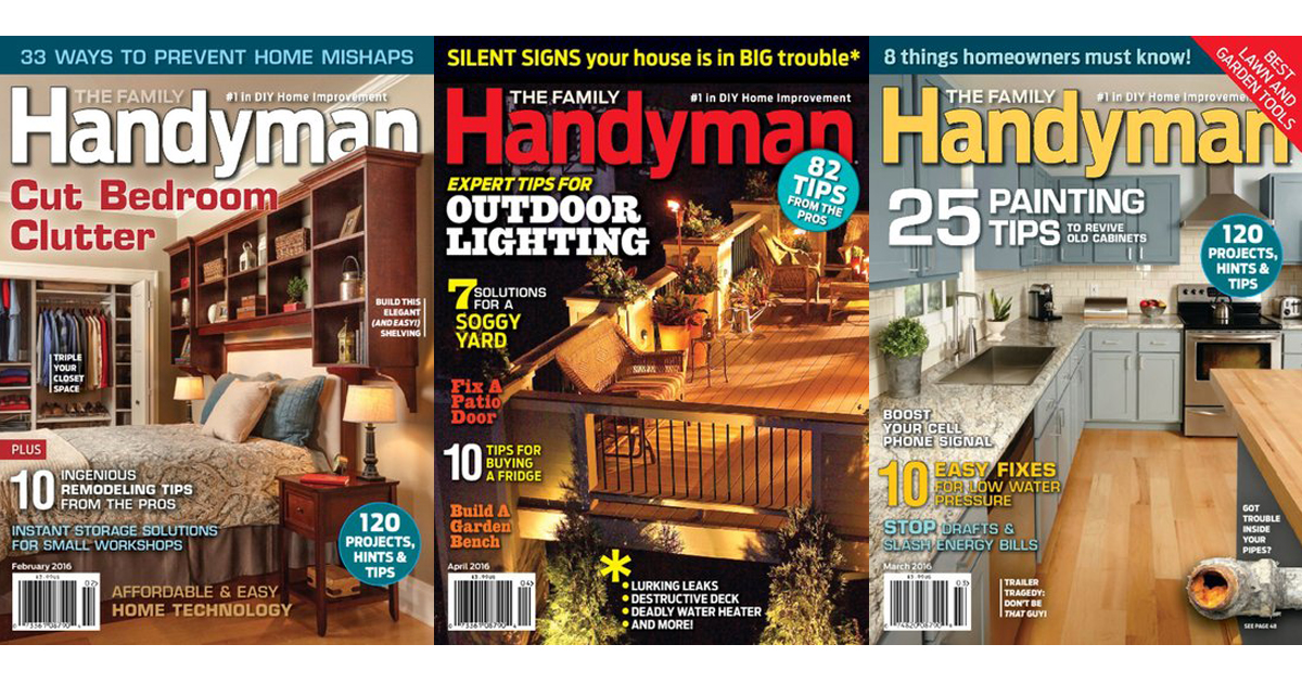 The Family Handyman Magazine Subscription ONLY $7.99 (Great Gift For ...