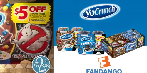 FREE $5 or $13 Fandango Movie Ticket Code With Select YoCrunch Yogurt Purchase