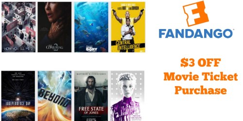 Fandango: $3 Off Movie Ticket Purchase