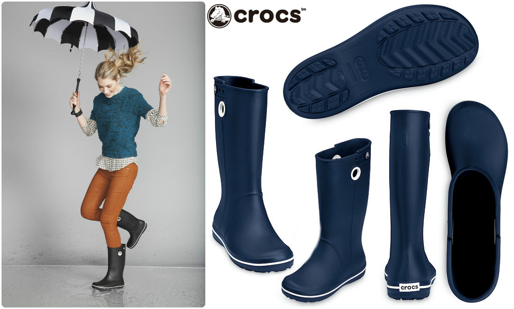 crocs women's crocband jaunt rain boot