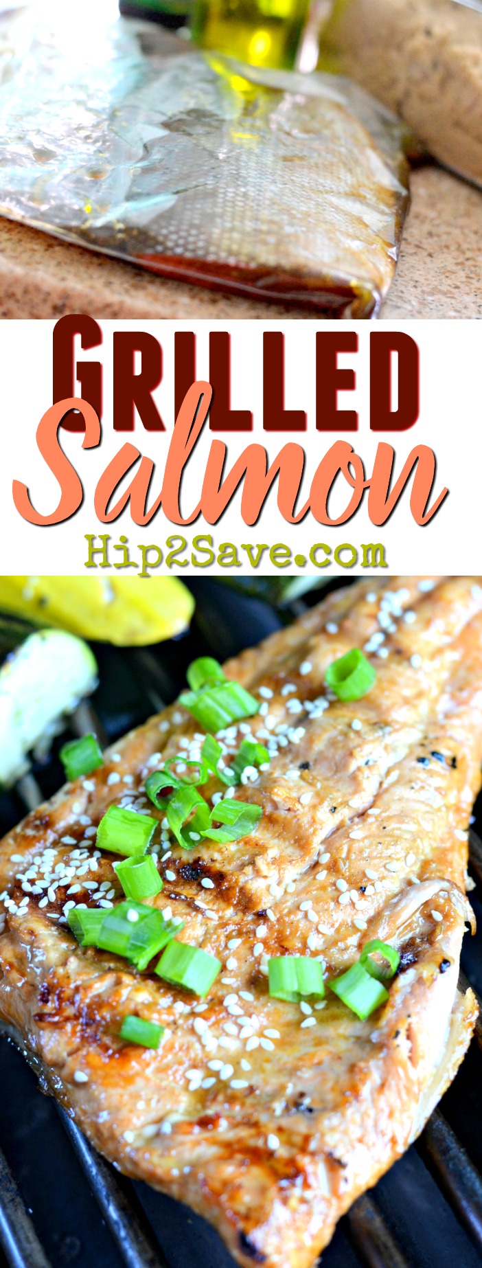 Easy Grilled Salmon with Teriyaki Marinade | Official Hip2Save Recipe