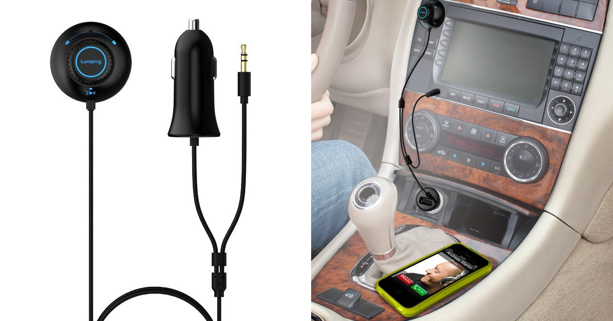 Amazon Lumsing Bluetooth Handsfree Car Kit Receiver Only 17.99