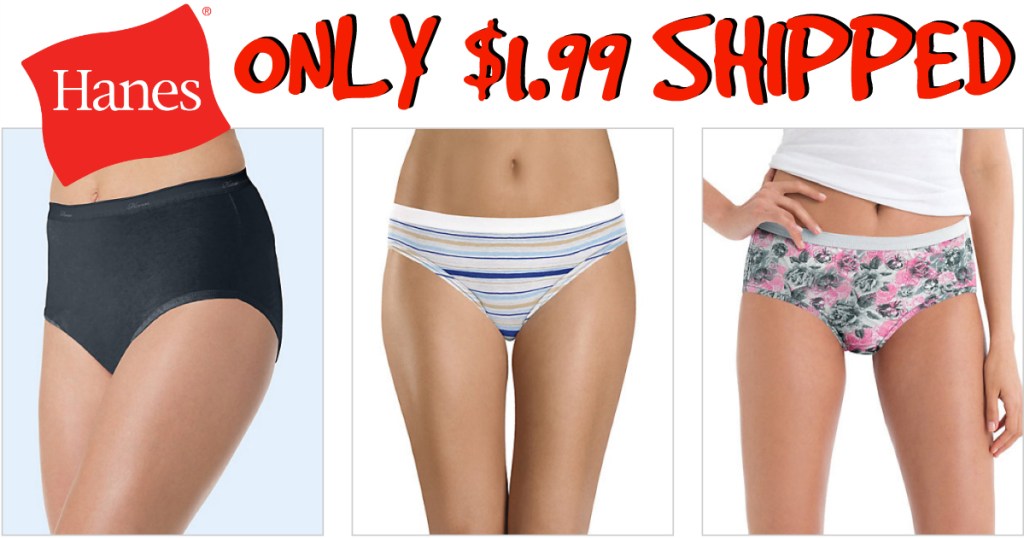 Women's Hanes Cotton Briefs and Bikinis Only $1.99 Each Shipped (Today Only)