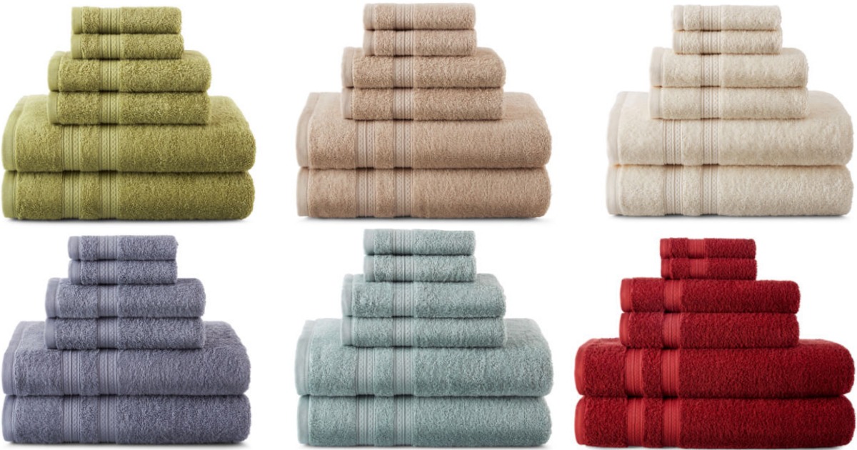JCPenney Home Expressions 6Piece Towel Set Only 13.49 (Regularly 48)