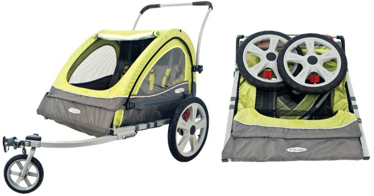 instep sierra double bike trailer