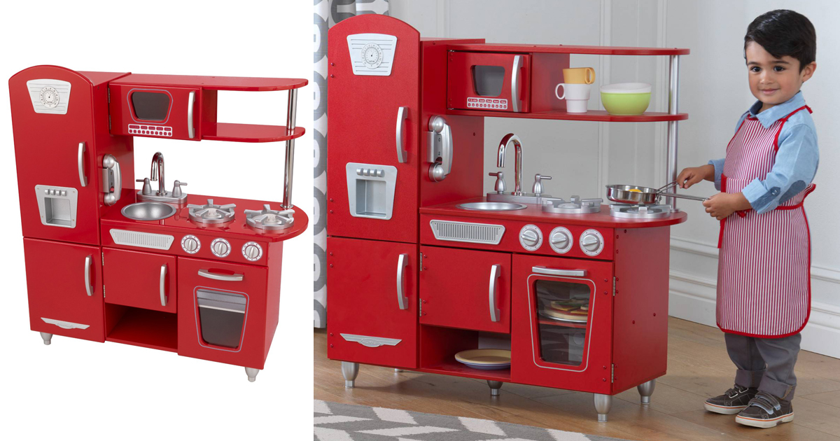 Amazon KidKraft Retro Kitchen Only 80 99 Shipped Regularly 134 99   Kitchen1 